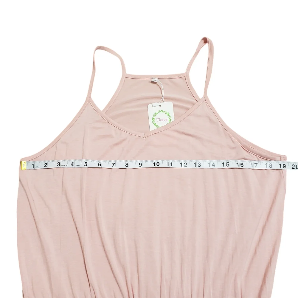 Froemds Womens Pink Spaghetti Strap Jumpsuit X-Large - Picture 10 of 15